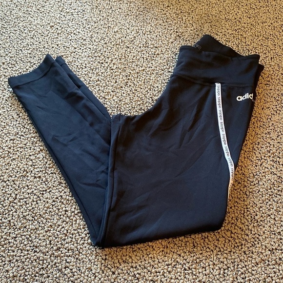 Adidas Black Climalite Leggings Size Small in Like New Condition - Picture 1 of 9